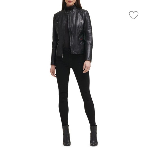 ⭐️SALE⭐️ Kenneth Cole Faux Leather Moto Jacket - Picture 4 of 5